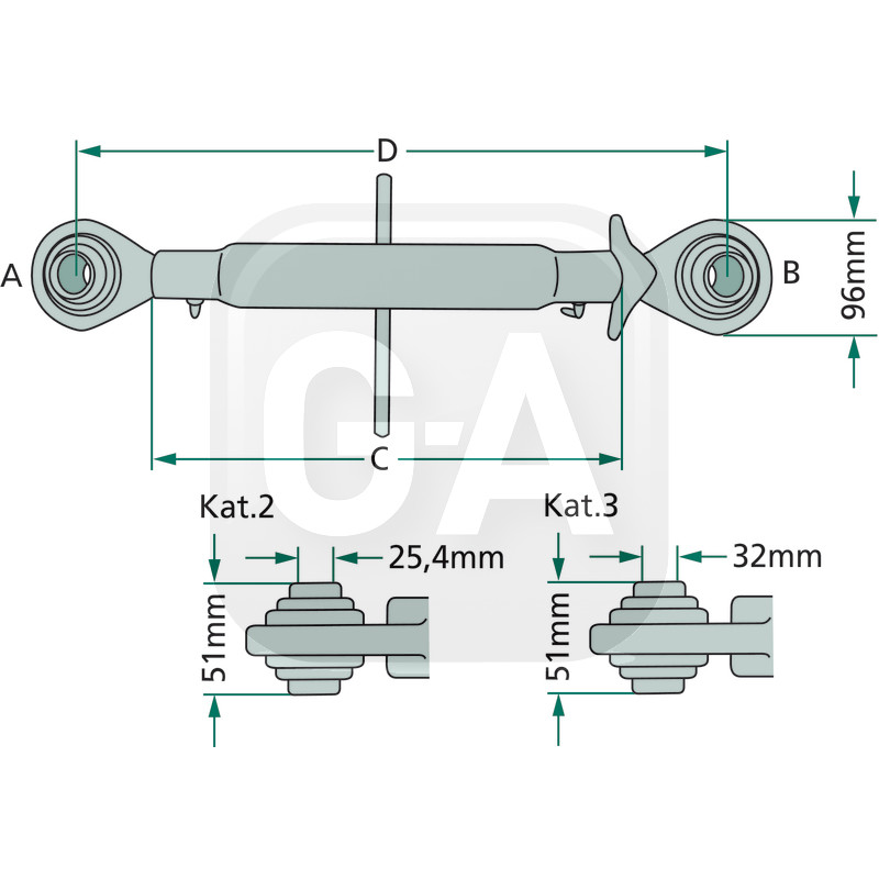 Barre poussee tracteur